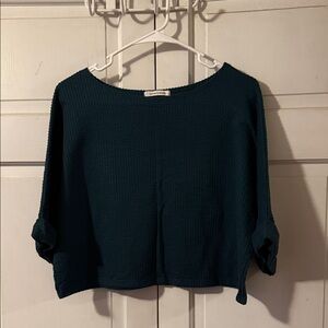 Caution To The Wind Dark Teal Blouse